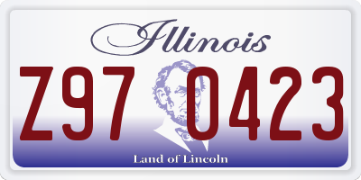 IL license plate Z970423