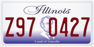 IL license plate Z970427