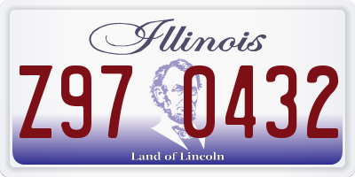 IL license plate Z970432