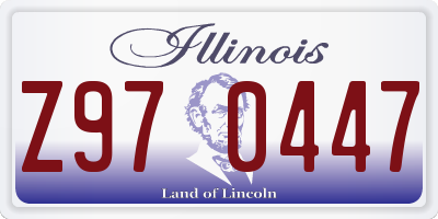 IL license plate Z970447