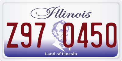 IL license plate Z970450