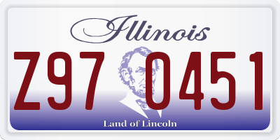 IL license plate Z970451