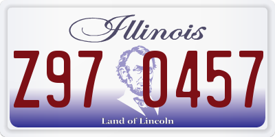 IL license plate Z970457