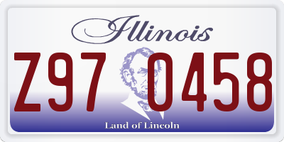 IL license plate Z970458