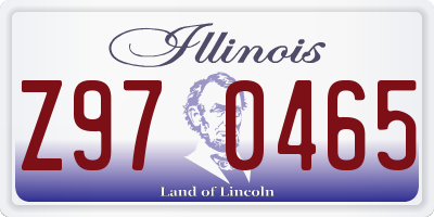 IL license plate Z970465