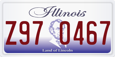 IL license plate Z970467