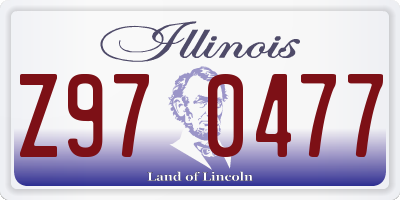 IL license plate Z970477