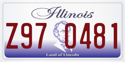 IL license plate Z970481