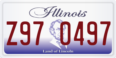 IL license plate Z970497
