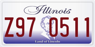 IL license plate Z970511