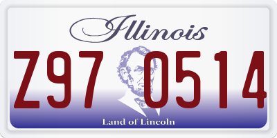 IL license plate Z970514