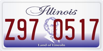 IL license plate Z970517
