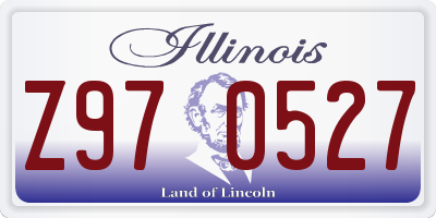 IL license plate Z970527