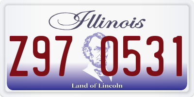 IL license plate Z970531