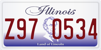 IL license plate Z970534