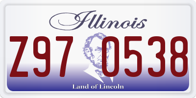 IL license plate Z970538
