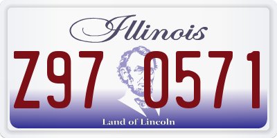IL license plate Z970571