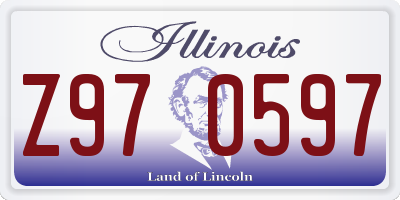 IL license plate Z970597