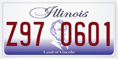 IL license plate Z970601