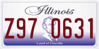 IL license plate Z970631