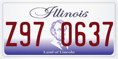 IL license plate Z970637