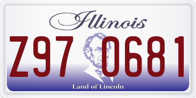 IL license plate Z970681