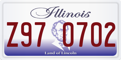 IL license plate Z970702