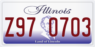 IL license plate Z970703