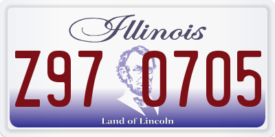 IL license plate Z970705