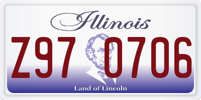 IL license plate Z970706