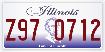 IL license plate Z970712