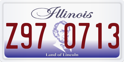 IL license plate Z970713
