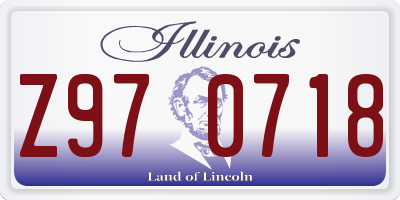 IL license plate Z970718