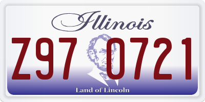 IL license plate Z970721