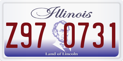 IL license plate Z970731