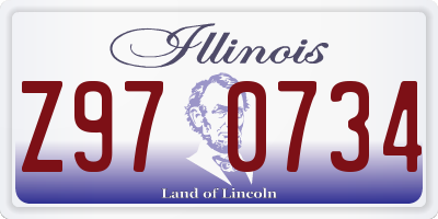 IL license plate Z970734