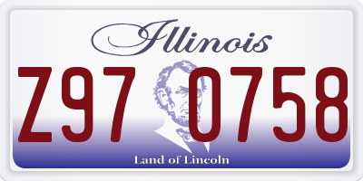 IL license plate Z970758