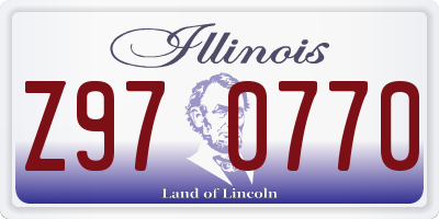 IL license plate Z970770
