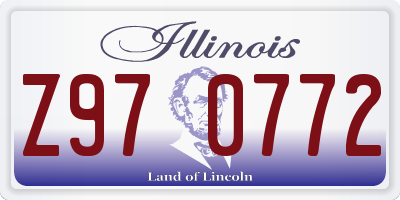 IL license plate Z970772