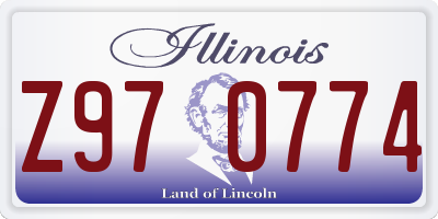 IL license plate Z970774