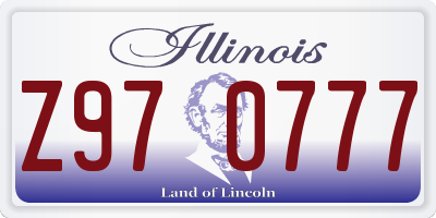 IL license plate Z970777