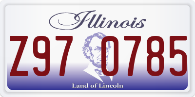 IL license plate Z970785
