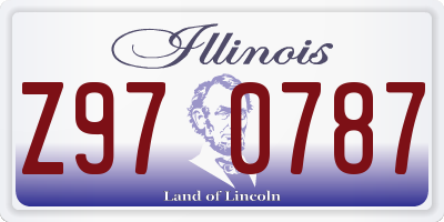 IL license plate Z970787