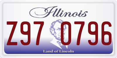 IL license plate Z970796