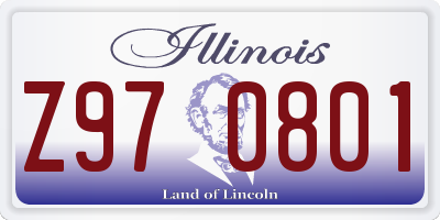 IL license plate Z970801