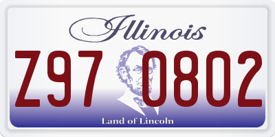 IL license plate Z970802