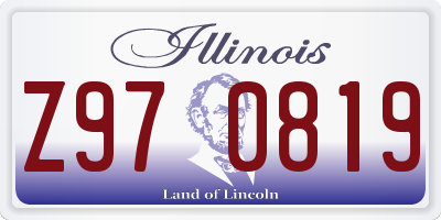 IL license plate Z970819