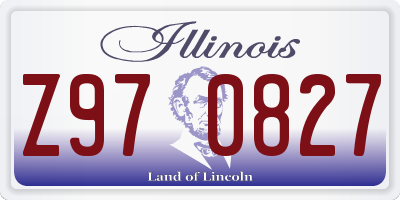 IL license plate Z970827