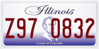 IL license plate Z970832