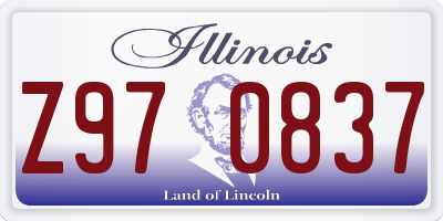 IL license plate Z970837